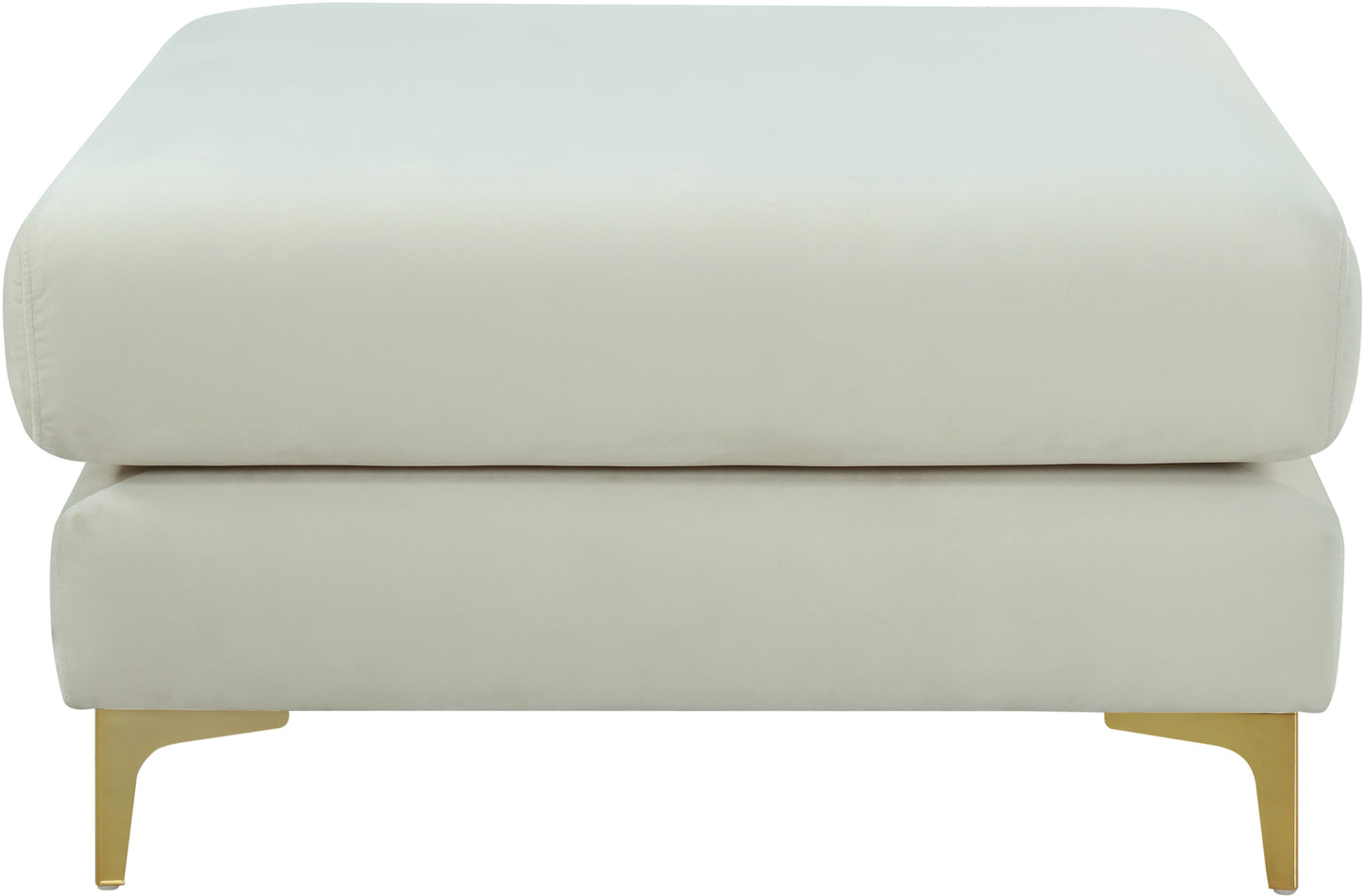 alina cream velvet modular ottoman ott