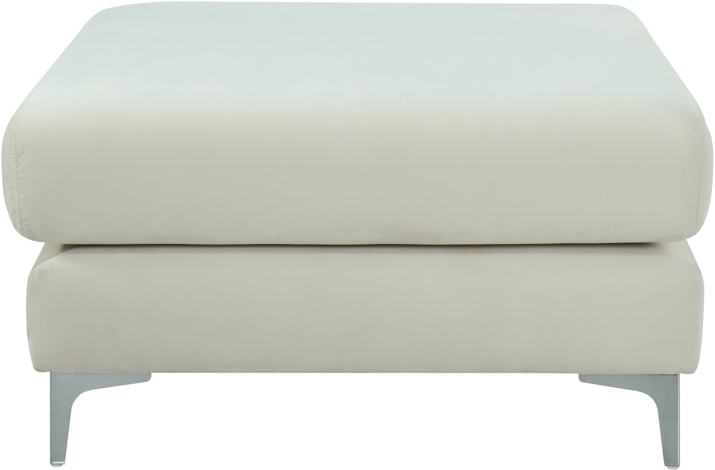 alina cream velvet modular ottoman ott