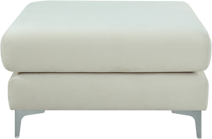 Alina Cream Velvet Modular Ottoman Ott