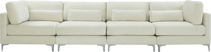 Alina Cream Velvet Modular Sofa (4 Boxes) S142