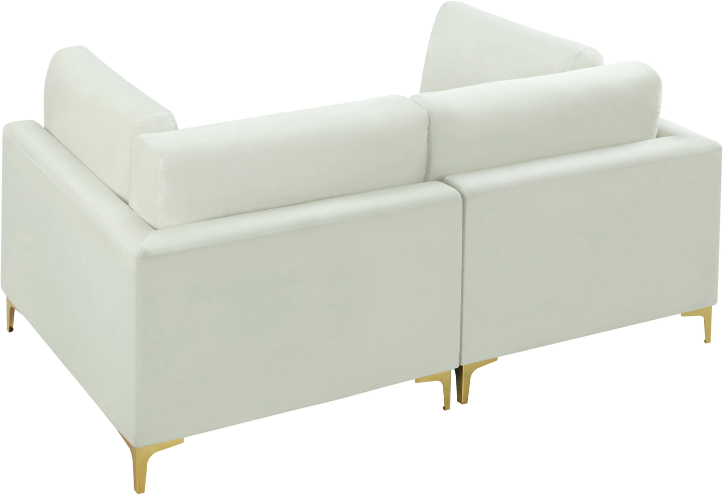 alina cream velvet modular sofa s75