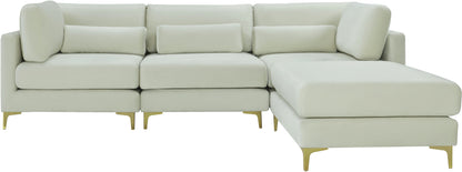 Alina Cream Velvet Modular Sectional (4 Boxes) Sec4A