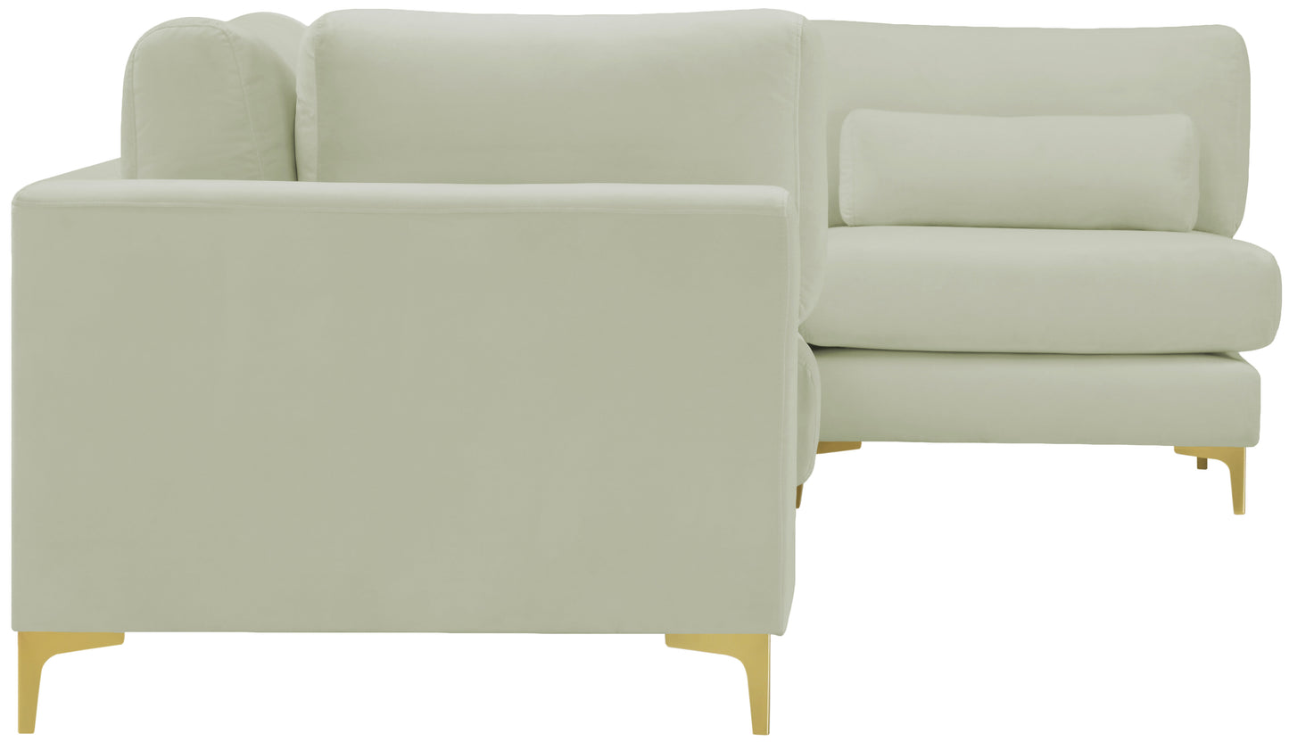 alina cream velvet modular sectional (4 boxes) sec4b