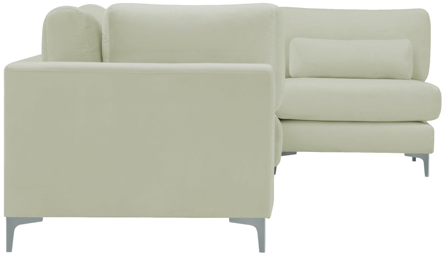 alina cream velvet modular sectional (4 boxes) sec4b