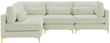 Alina Cream Velvet Modular Sectional (4 Boxes) Sec4B