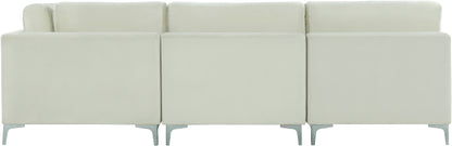 Alina Cream Velvet Modular Sectional (5 Boxes) Sec5B