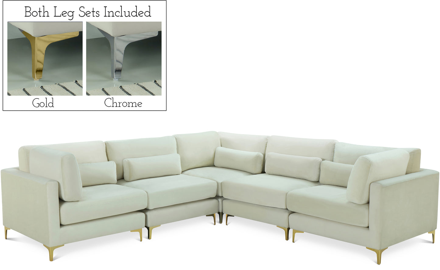 modular sectional (5 boxes)