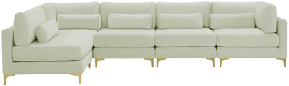 Alina Cream Velvet Modular Sectional (5 Boxes) Sec5D