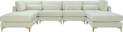 Alina Cream Velvet Modular Sectional (6 Boxes) Sec6B