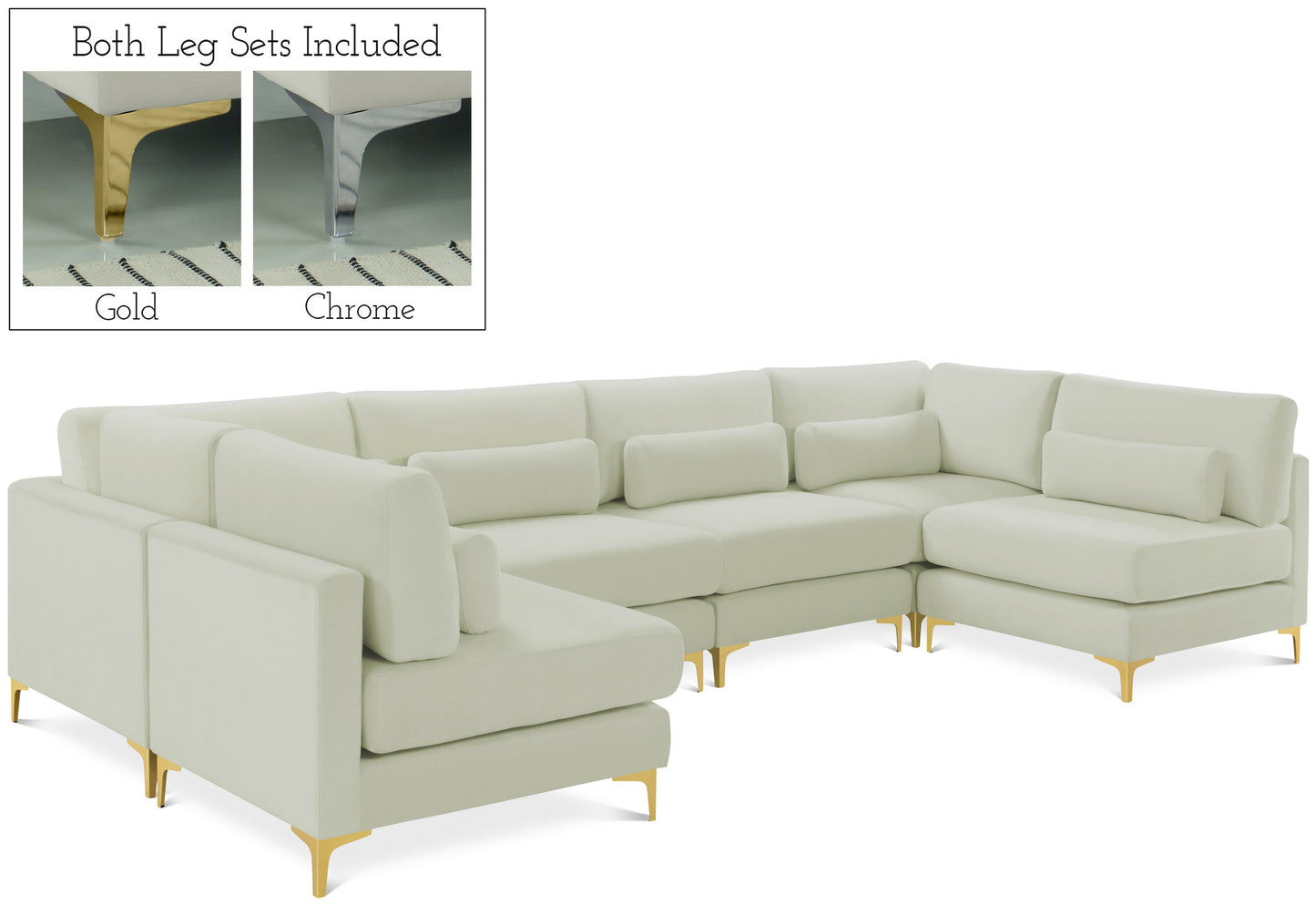 modular sectional (6 boxes)