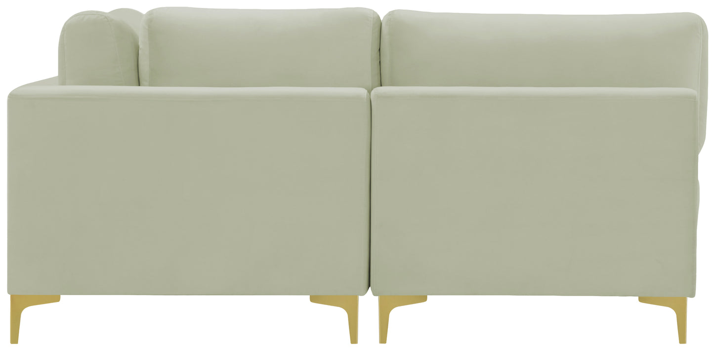 alina cream velvet modular sectional (6 boxes) sec6c