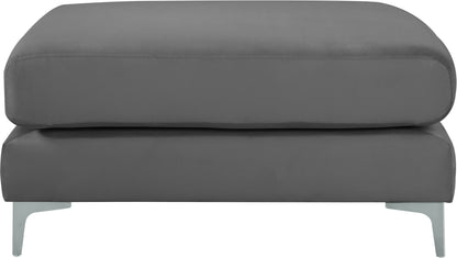 Alina Grey Velvet Modular Ottoman Ott