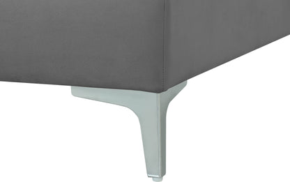 Alina Grey Velvet Modular Ottoman Ott