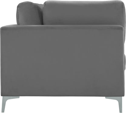 Alina Grey Velvet Modular Sofa (3 Boxes) S108