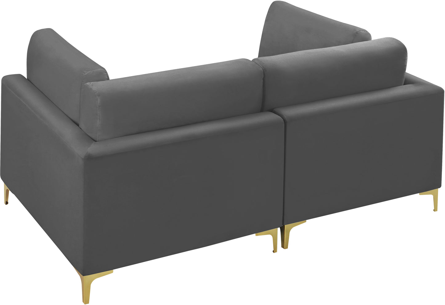 alina grey velvet modular sofa s75