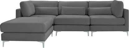 Alina Grey Velvet Modular Sectional (4 Boxes) Sec4A