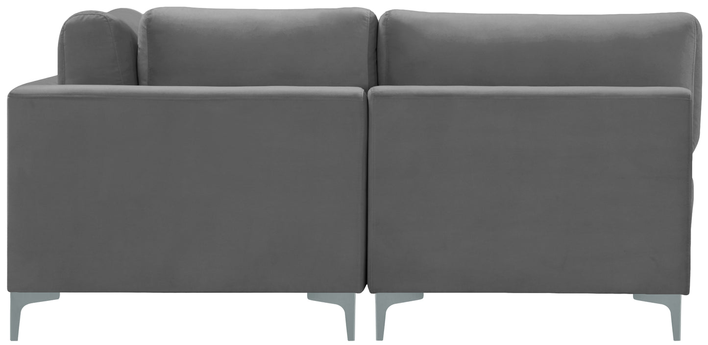 alina grey velvet modular sectional (7 boxes) sec7b