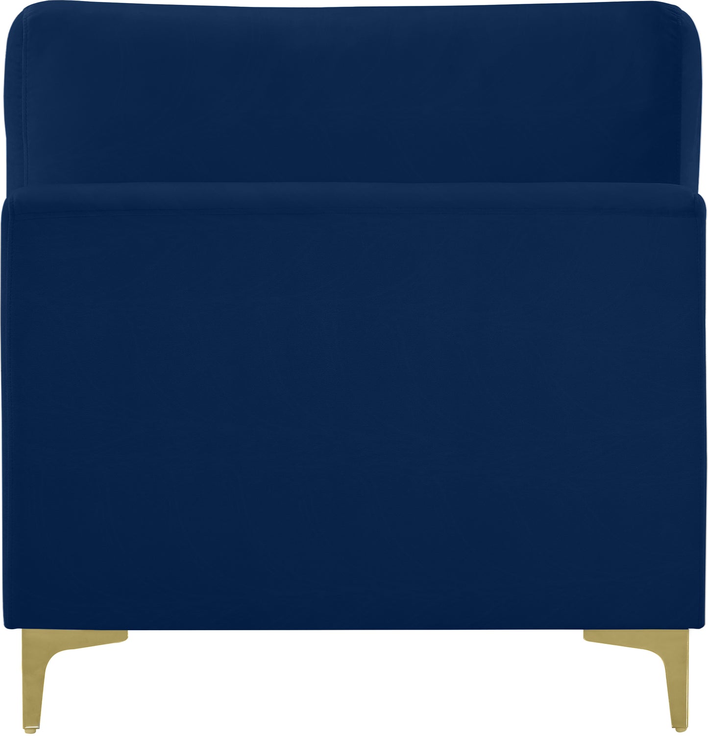 alina navy velvet modular armless chair armless