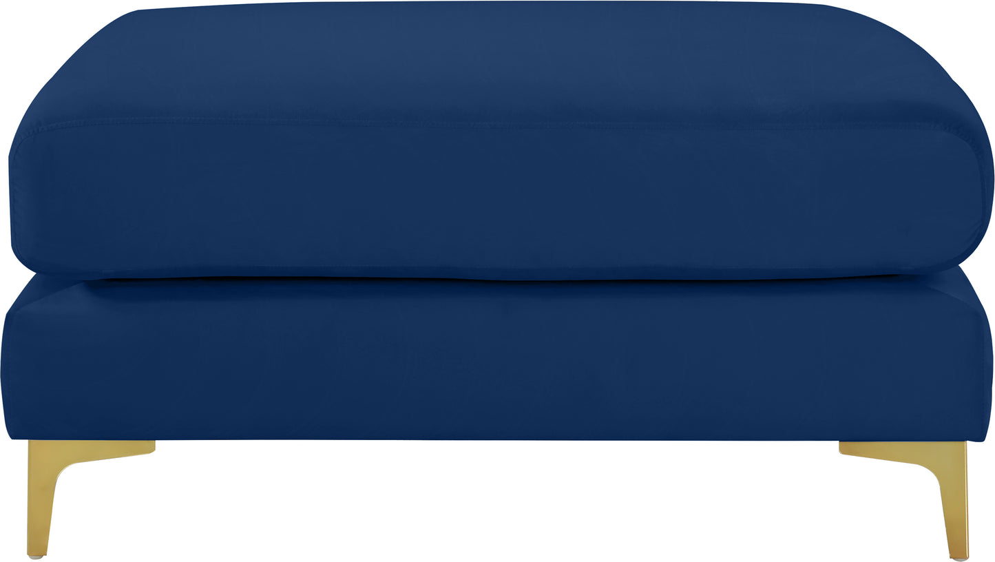 alina navy velvet modular ottoman ott