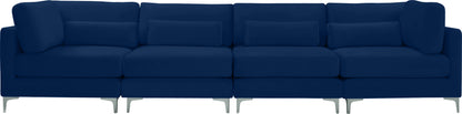 Alina Navy Velvet Modular Sofa (4 Boxes) S142