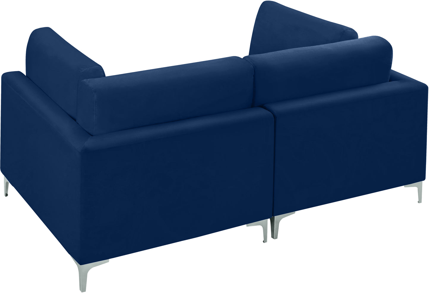 alina navy velvet modular sofa s75