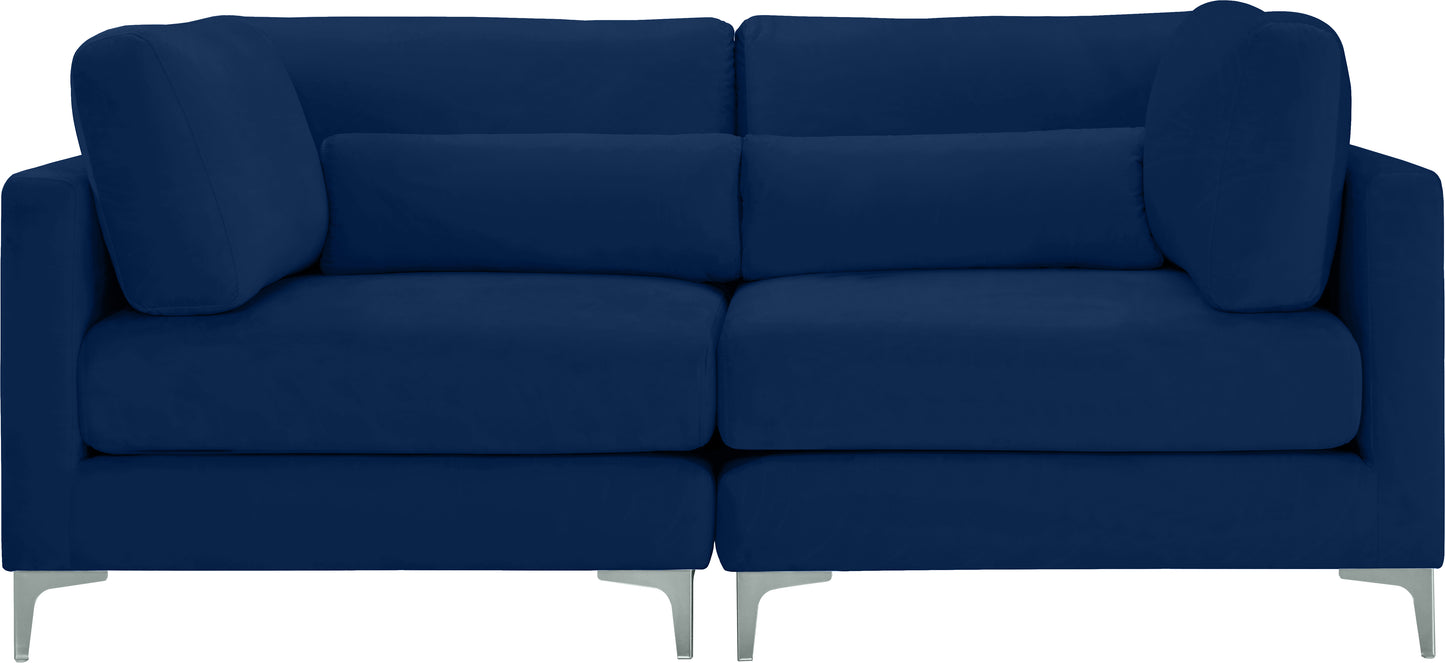 alina navy velvet modular sofa s75