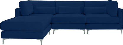 Alina Navy Velvet Modular Sectional (4 Boxes) Sec4A