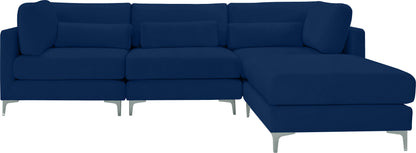 Alina Navy Velvet Modular Sectional (4 Boxes) Sec4A