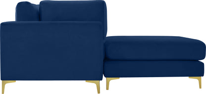 Alina Navy Velvet Modular Sectional (4 Boxes) Sec4A