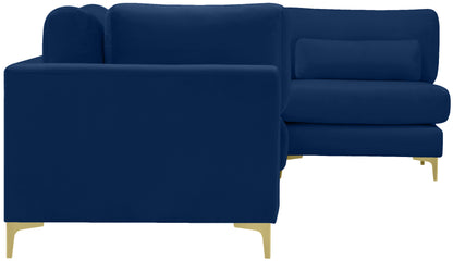 Alina Navy Velvet Modular Sectional (4 Boxes) Sec4B