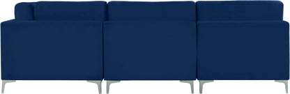 Alina Navy Velvet Modular Sectional (5 Boxes) Sec5B