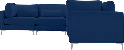 Alina Navy Velvet Modular Sectional (5 Boxes) Sec5C