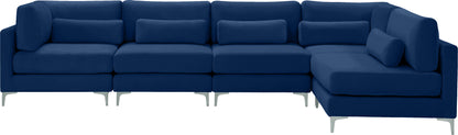 Alina Navy Velvet Modular Sectional (5 Boxes) Sec5D