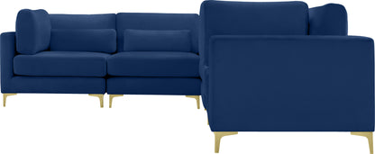 Alina Navy Velvet Modular Sectional (6 Boxes) Sec6A