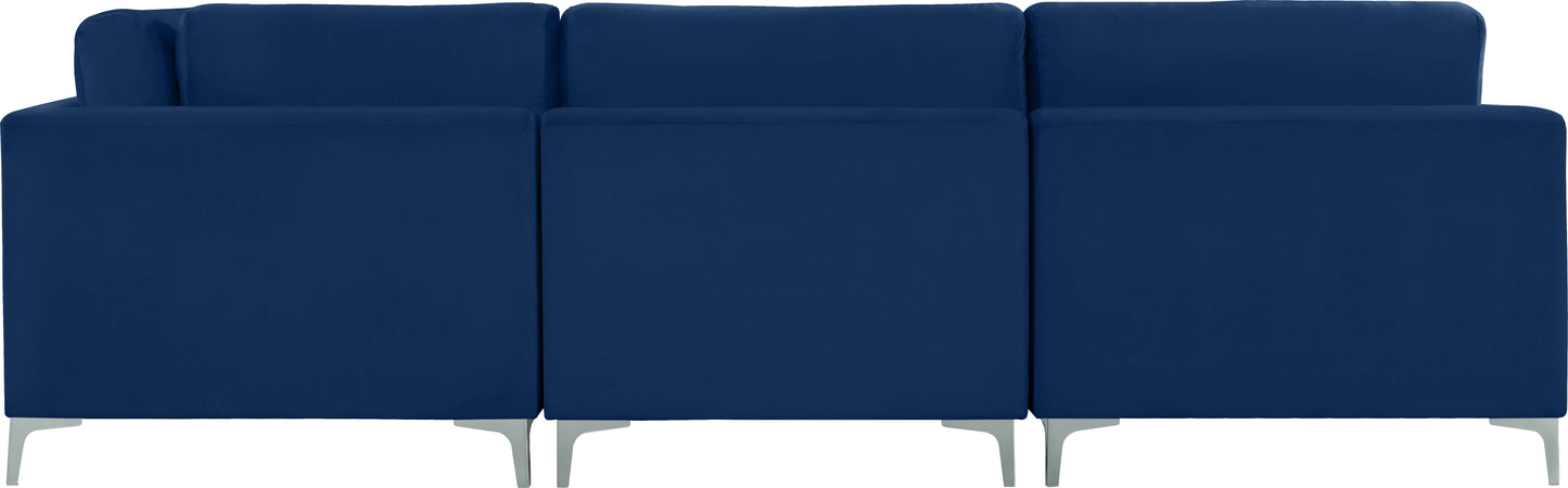 alina navy velvet modular sectional (7 boxes) sec7a