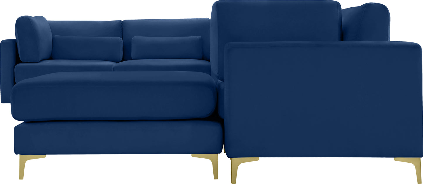 alina navy velvet modular sectional (7 boxes) sec7a