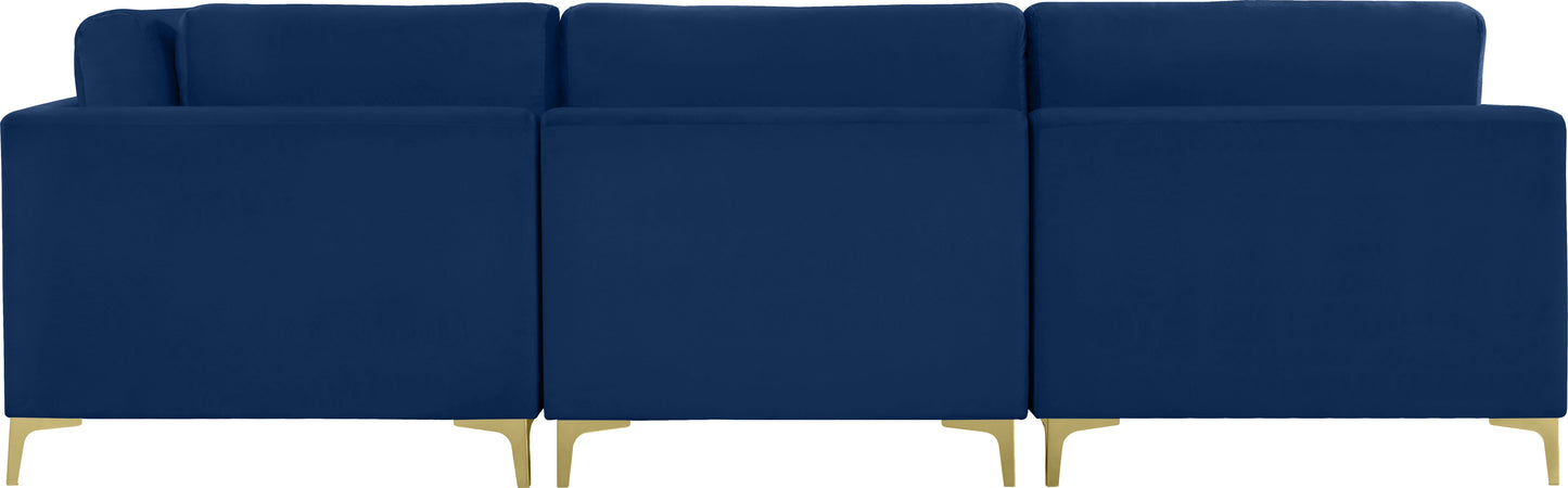 alina navy velvet modular sectional (7 boxes) sec7a