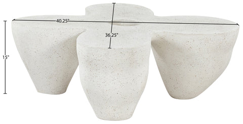 Delaney Terrazzo Concrete Indoor/Outdoor Coffee Table, 1 Piece