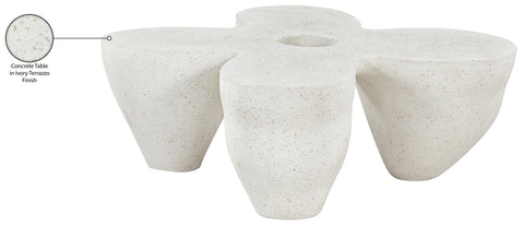 Delaney Terrazzo Concrete Indoor/Outdoor Coffee Table, 1 Piece
