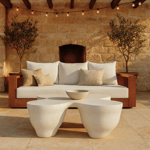 Delaney Terrazzo Concrete Indoor/Outdoor Coffee Table, 1 Piece
