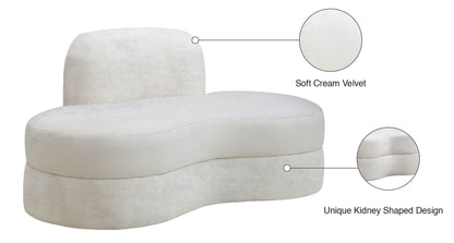 Marlon Cream Velvet Loveseat L