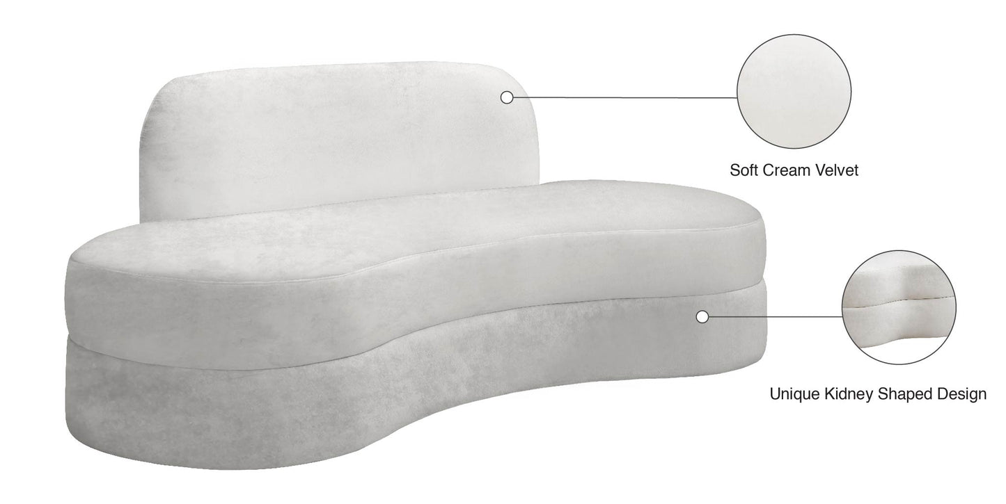 marlon cream velvet sofa s