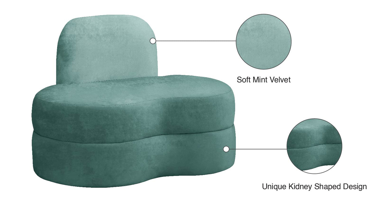 marlon mint velvet chair c