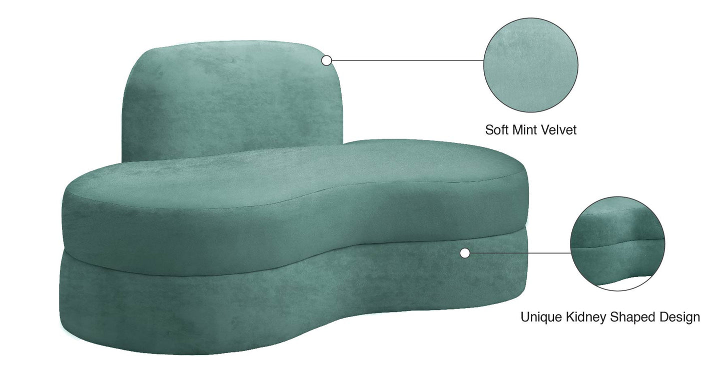 marlon mint velvet loveseat l