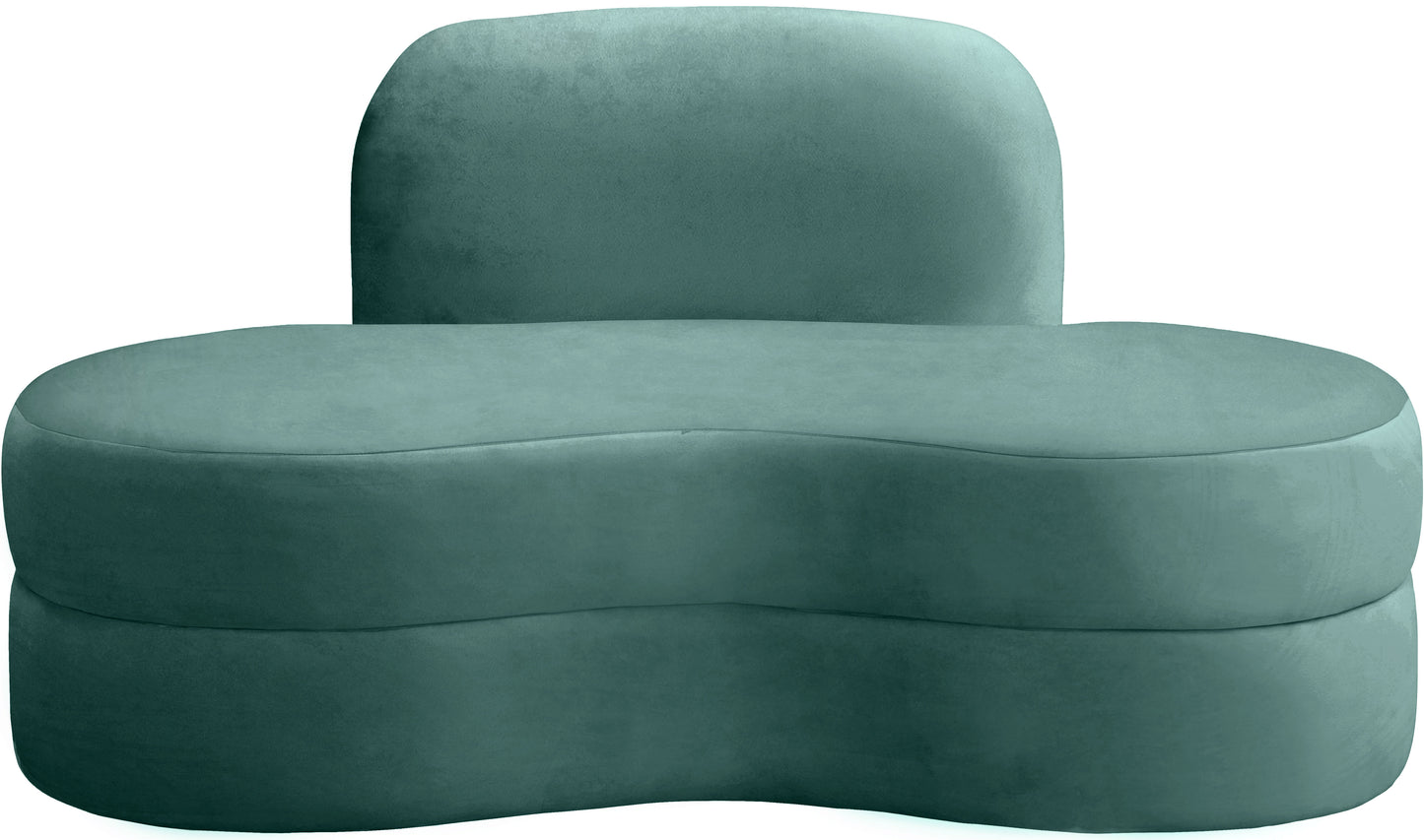 marlon mint velvet loveseat l