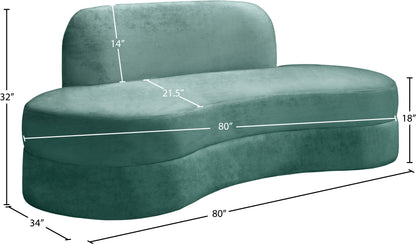 Marlon Mint Velvet Sofa S