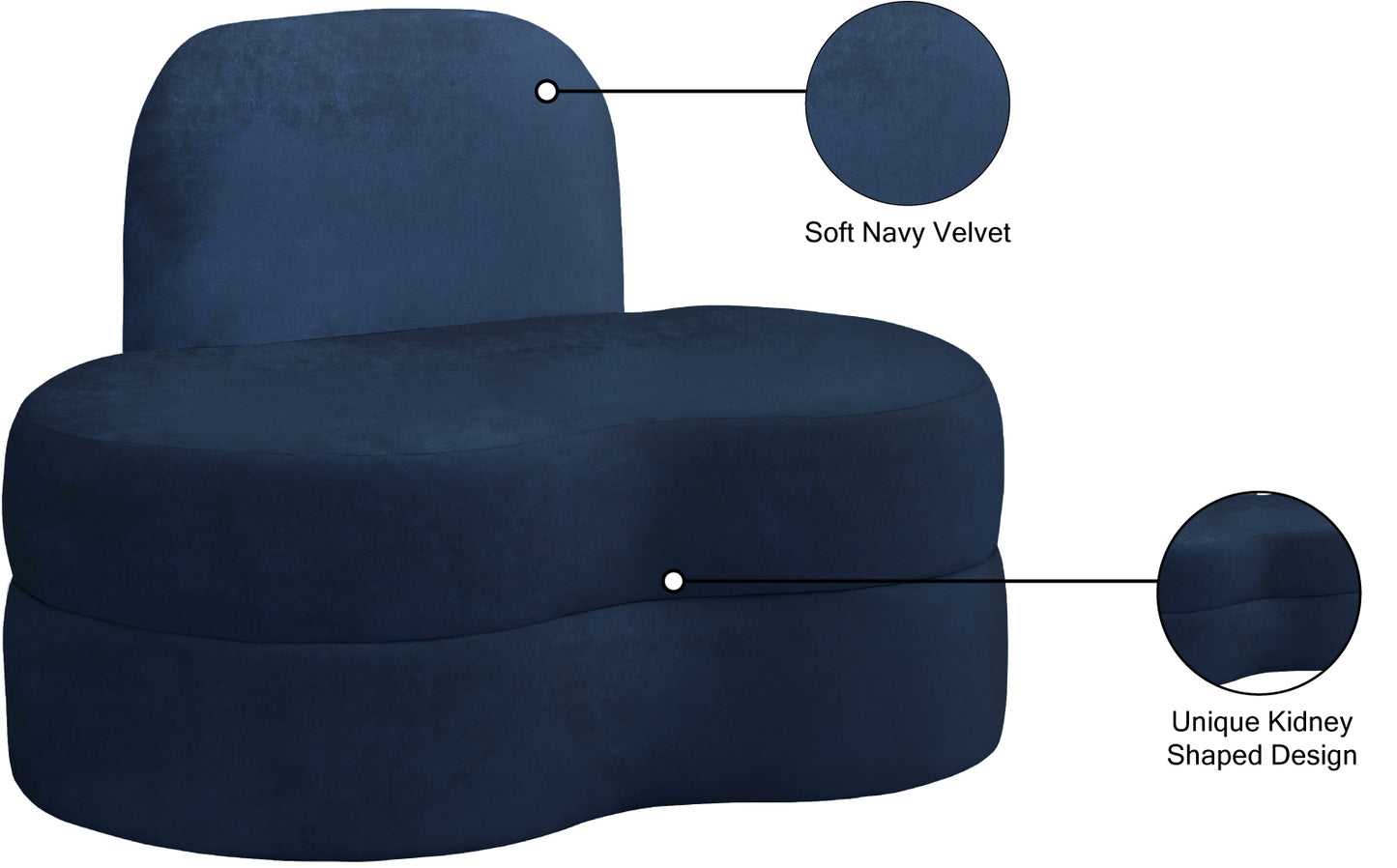 marlon navy velvet chair c