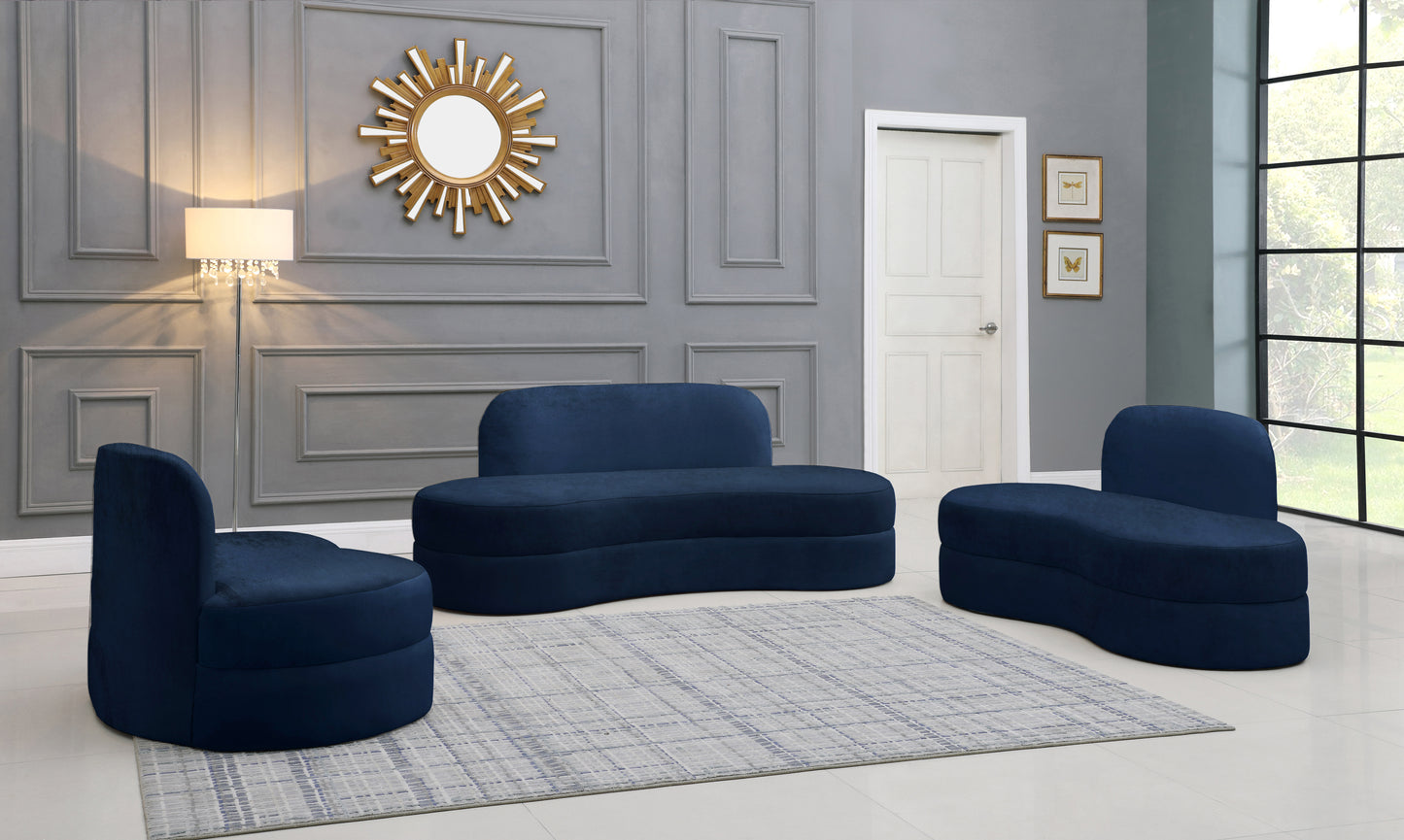 marlon navy velvet loveseat l