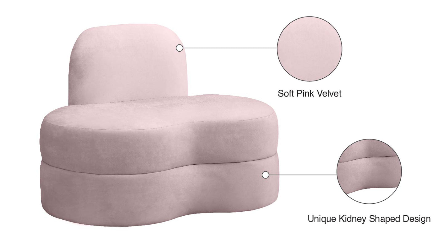 marlon pink velvet chair c