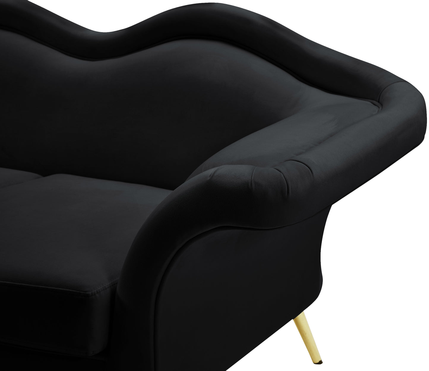 plush black velvet sofa s